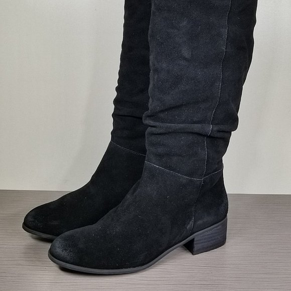 BP. 'Traffic' Knee High Slouch Boot, Black Suede, Womens Size 7.5 M - Picture 7 of 12